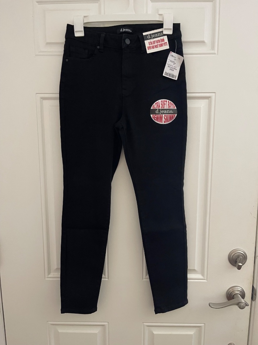 d. jeans High-Rise Skinny Black Denim Jeans size 6P NWT - Picture 3 of 11
